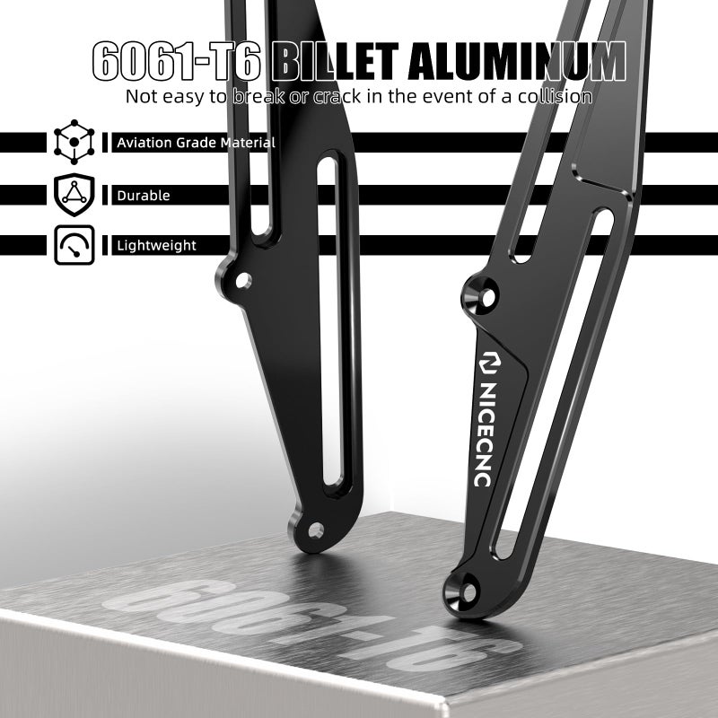 NICECNC Windscreen Adjusters Windshield Bracket Compatible with Yamaha Tenere 700 /XTZ700 2019-2024, Tenere 700 Rally Edition 2020-2024, Tenere 700 World Raid 2022, Tenere 700 Accessories, Black - Image 3